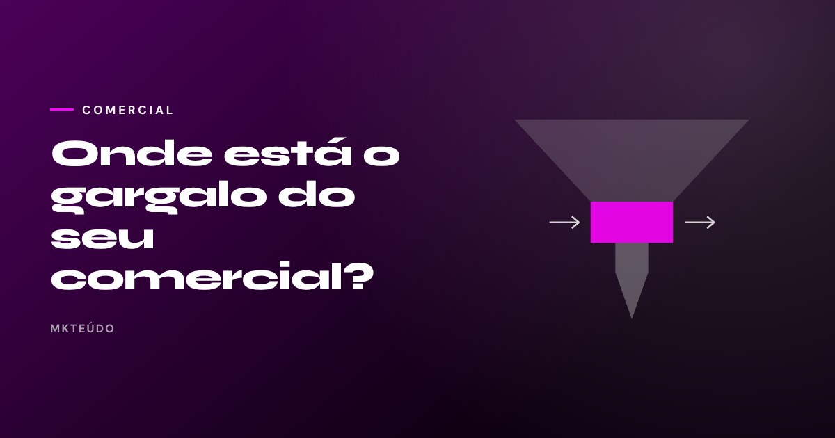 Gargalo comercial taxa de conversão funil lead MQL SQL venda
