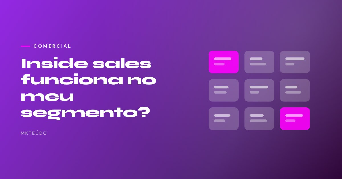 Inside sales por segmento indústria serviços tecnologia saúde distribuição