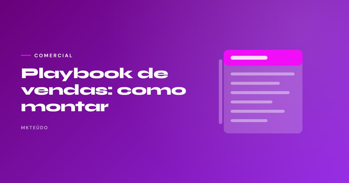 Playbook de vendas estrutura seções processo comercial
